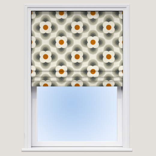 Roman Blind Orla Kiely Striped Petal Orange