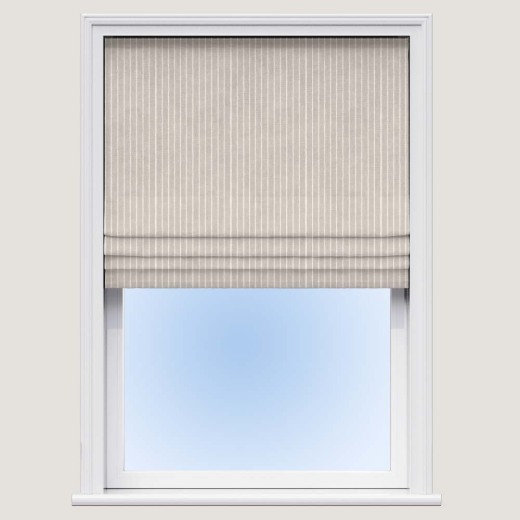 Roman Blind Pencil Stripe Flint