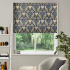 Electric Roman Blind in Acanthus Navy