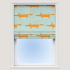 Mr Fox Sky Tangerine Chalk Roman Blind