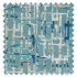 Swatch of Quadrata Teal Mineral by Clarke And Clarke
