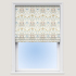 Roman Blind in Strawberry Thief Embroidery Denim