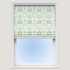 Roman Blind in Strawberry Thief Embroidery Teal
