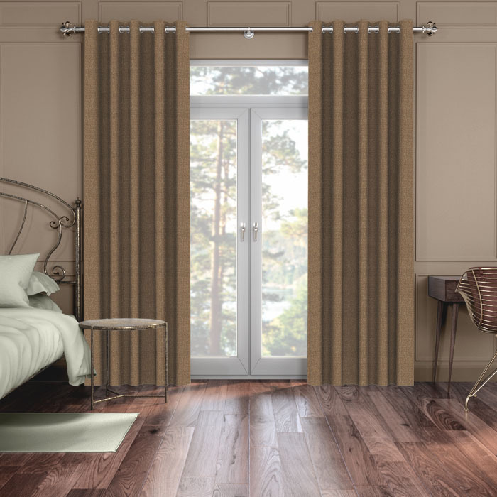 Curtains in Boucle Mocha