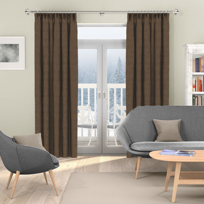 Curtains in Boucle Nutmeg
