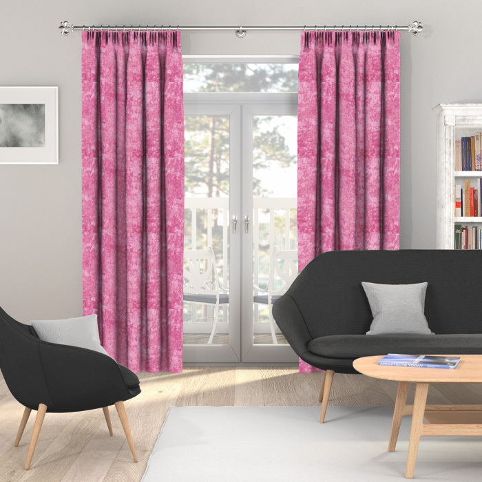 Made To Measure Curtains Crush Velvet Carnation