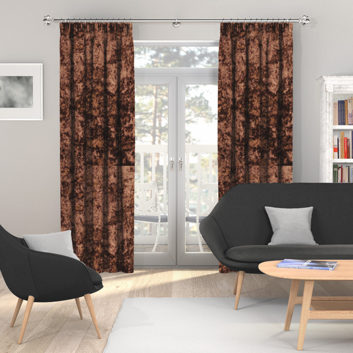 Made To Measure Curtains Crush Velvet Chocolate