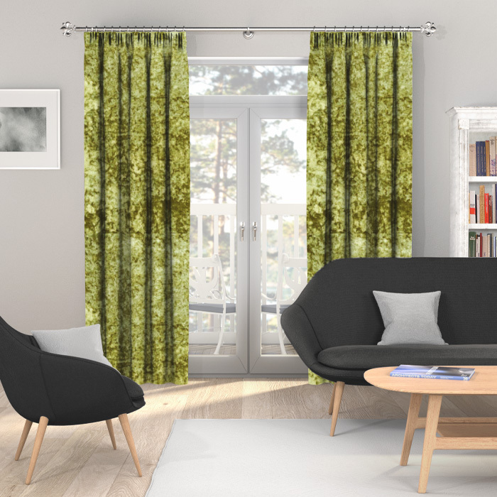 Made To Measure Curtains Crush Velvet Citrus