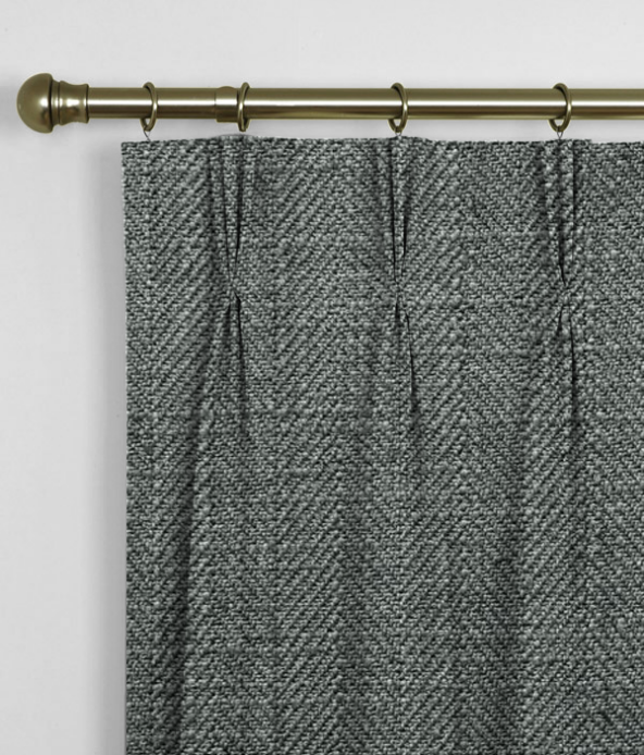 Pinch Pleat Curtains Henley Steel