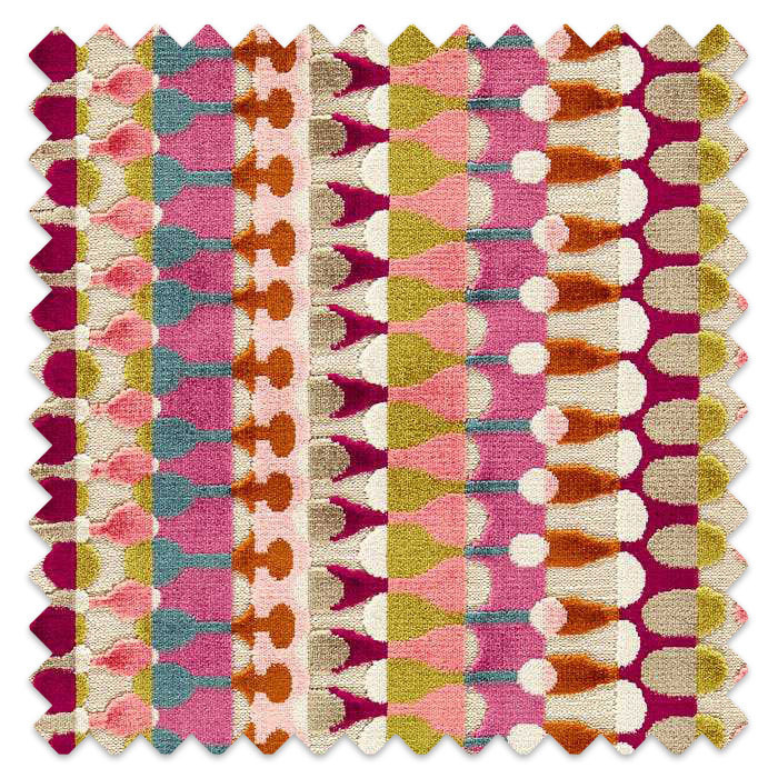 Swatch of Orpheus Magenta Peacock by Clarke And Clarke