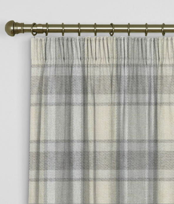 Pencil Pleat Curtains Shetland Pebble
