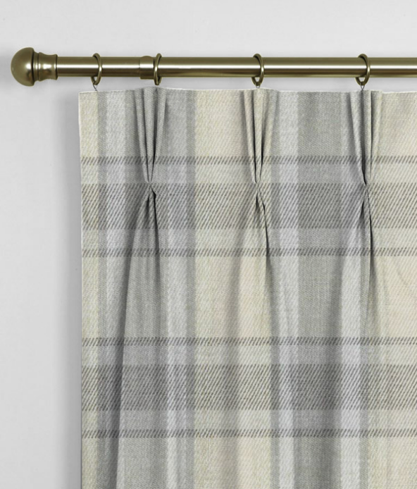 Pinch Pleat Curtains Shetland Pebble
