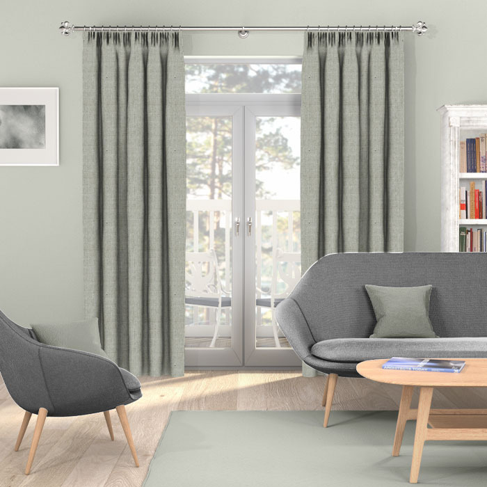 Shimmering Thread Silver Curtains