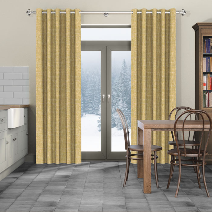 Curtains in Silva Ochre
