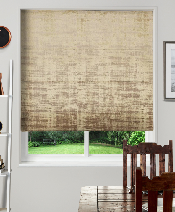 Electric Roman Blind Alessia Velvet Gold