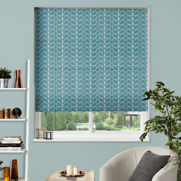 Electric Roman Blind in Linear Stem Deep Duckegg