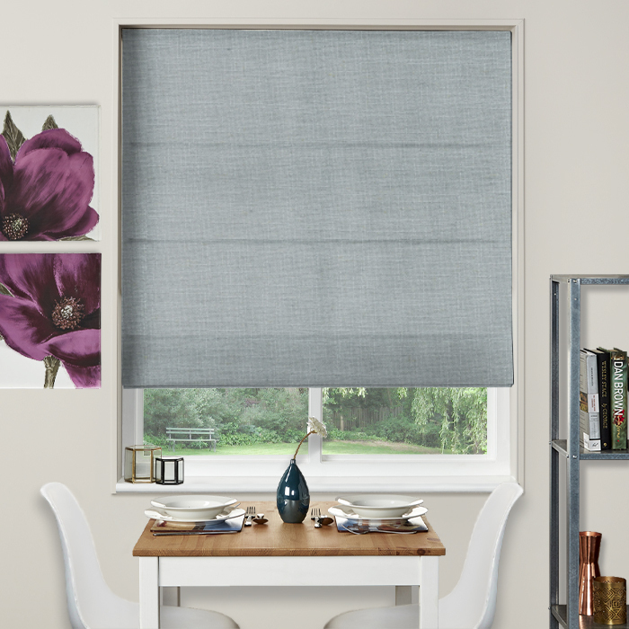 Electric Roman Blind Lisburn Linen Dove