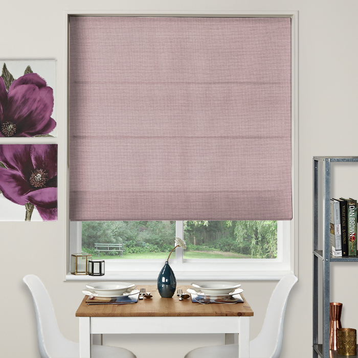Electric Roman Blind Lisburn Linen Lotus