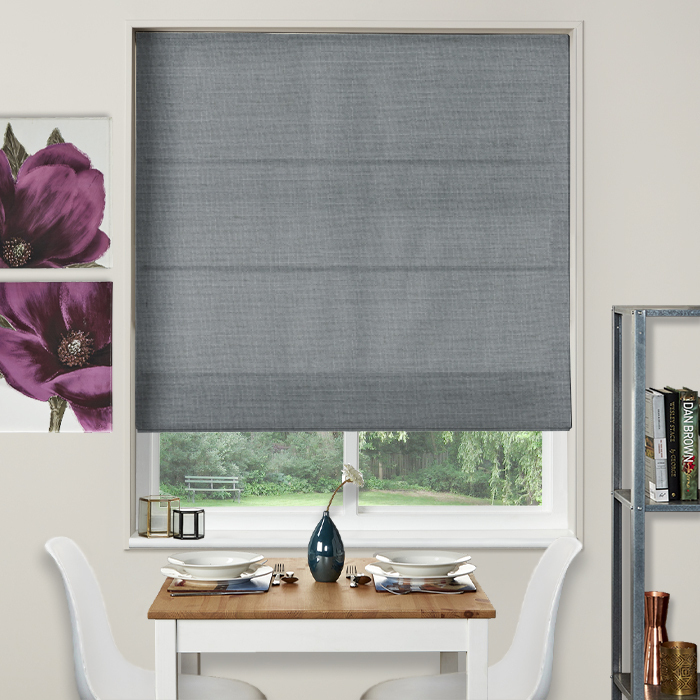 Electric Roman Blind Lisburn Linen Shark