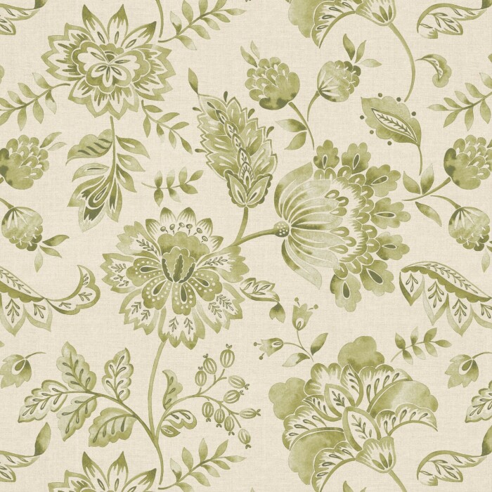 Kamila Olive Fabric by The Pure Edit