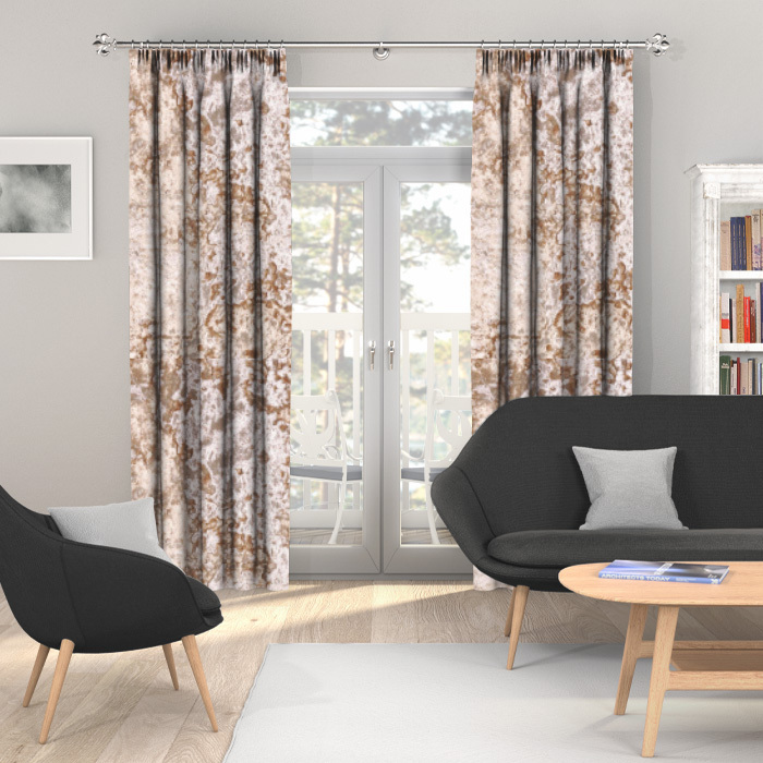 Made To Measure Curtains Crush Velvet Sand