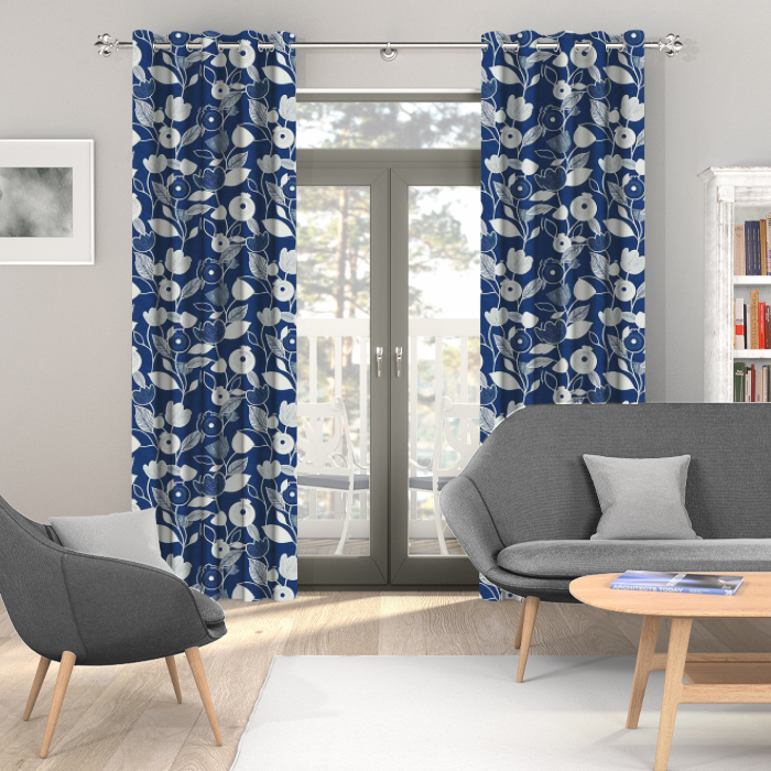 Made To Measure Curtains Nordic Indigo
