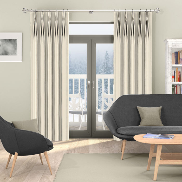 Pencil Stripe Pebble Curtains