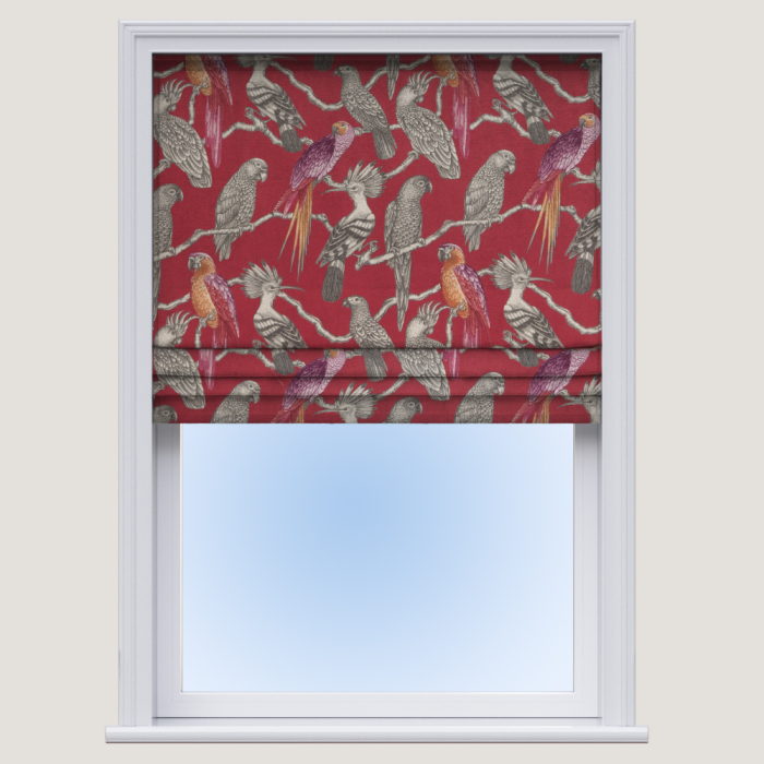 Made To Measure Roman Blind Aviary Pomegranate