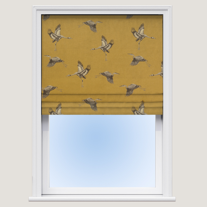 Made To Measure Roman Blind Cranes Gilt