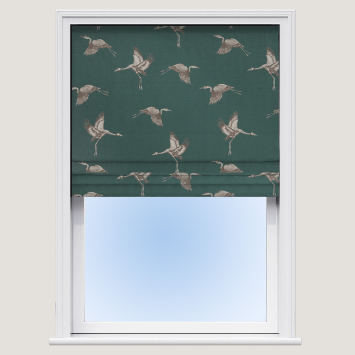 Made To Measure Roman Blind Cranes Jade