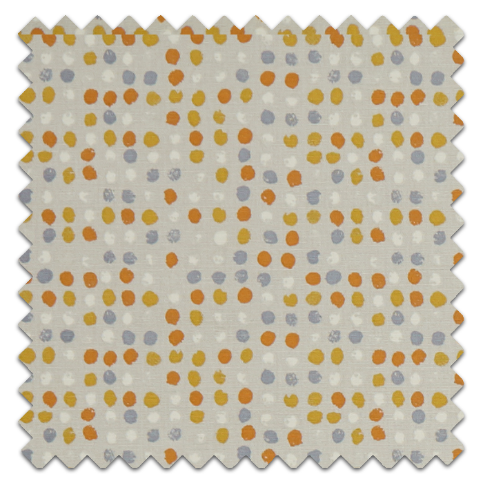Roman Blind Dot Dot Tangerine Fabric Sample