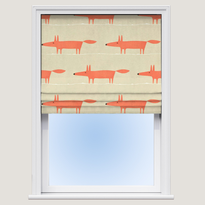 Mr Fox Neutral Paprika Roman Blind