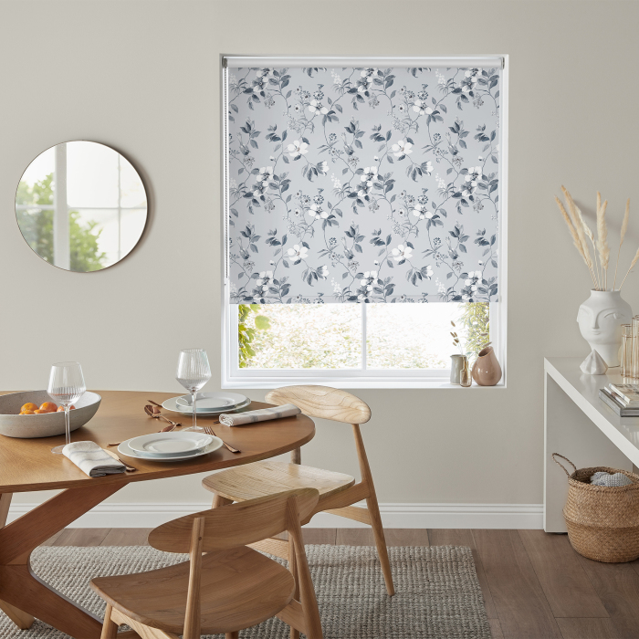 Meadow Silver Blackout Eve Electric Roller Blind