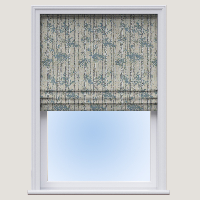 Made To Measure Roman Blind Birch Indigo