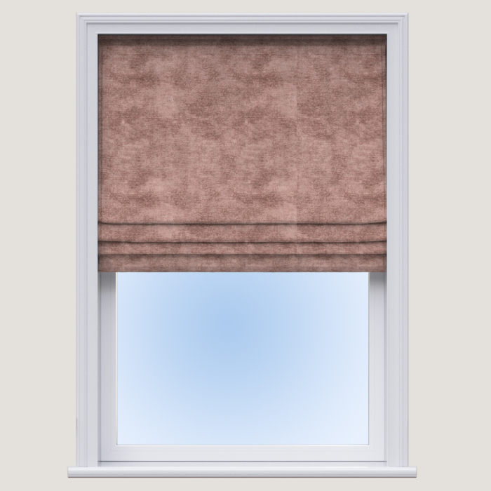Made To Measure Chenille Blush Roman Blind