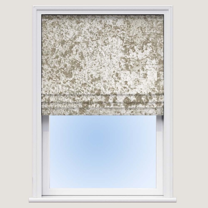 Made To Measure Roman Blind Crush Velvet Cream