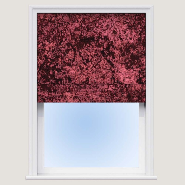 Made To Measure Roman Blind Crush Velvet Crimson