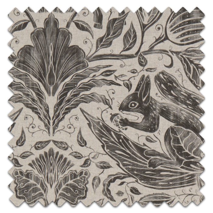 Roman Blind Forest Trail Charcoal Fabric Sample