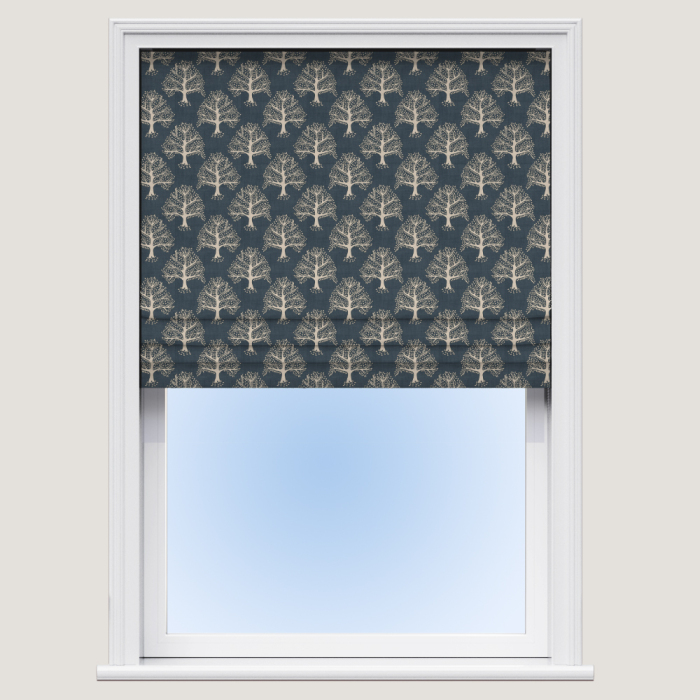 Great Oak Midnight Roman Blind