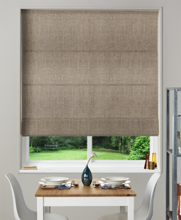 Made To Measure Roman Blind Henley Mocha 1