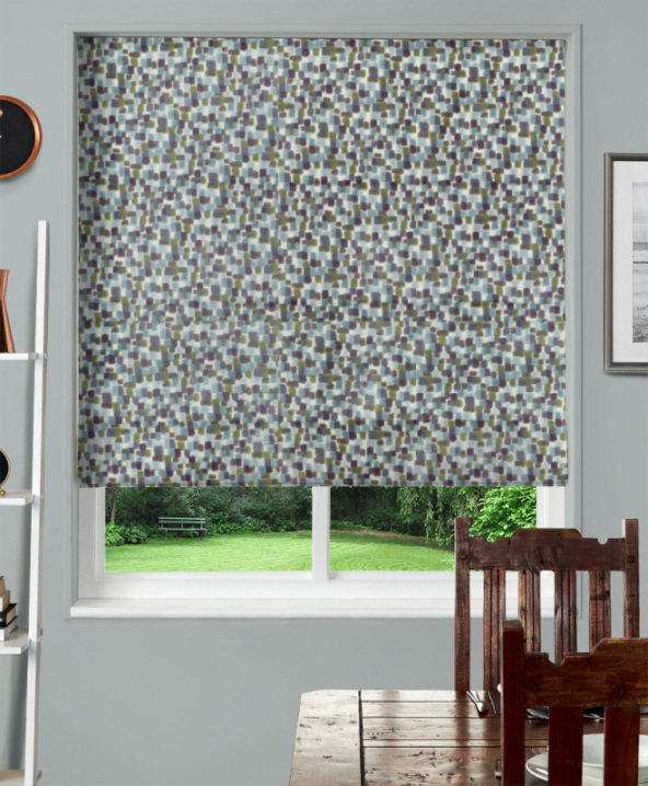 Made To Measure Roman Blind Larissa Velvet Seafoam