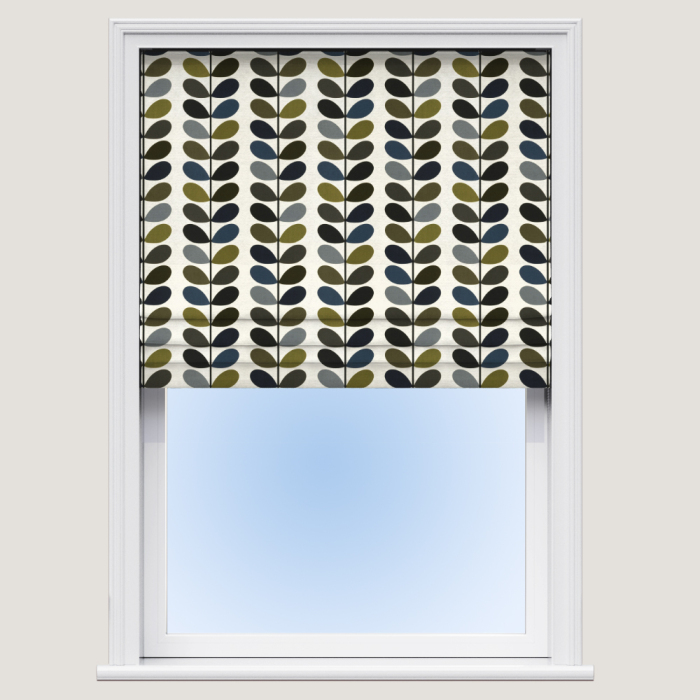 Multi Stem Moss Roman Blind