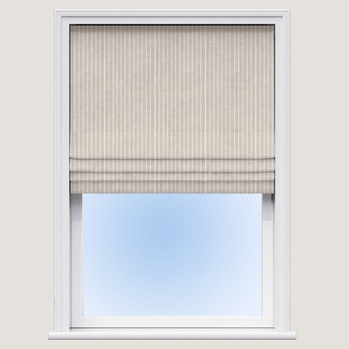 Made To Measure Roman Blind Pencil Stripe Flint
