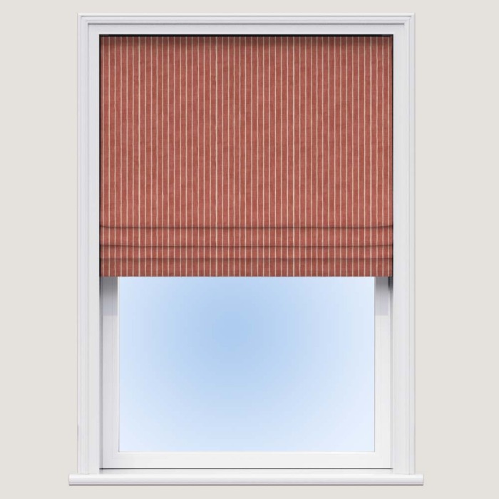Made To Measure Roman Blind Pencil Stripe Gingersnap