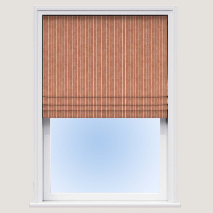 Made To Measure Roman Blind Pencil Stripe Paprika