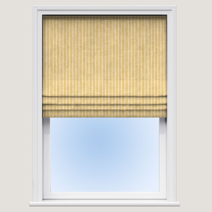 Made To Measure Roman Blind Pencil Stripe Sand