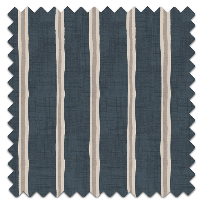 Roman Blind Rowing Stripe Midnight Fabric Sample