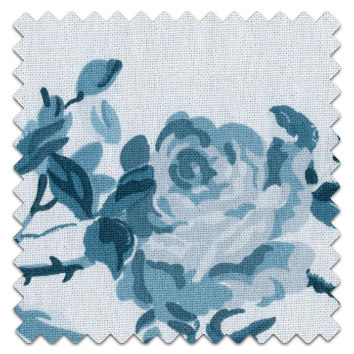 Swatch of Birds And Roses Blue