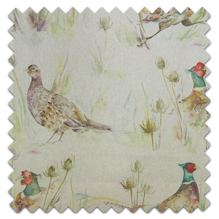 Swatch of Bowmont Pheasants Linen