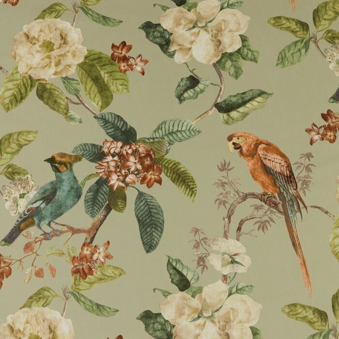 Enchanted Garden Pistachio Fabric by iLiv